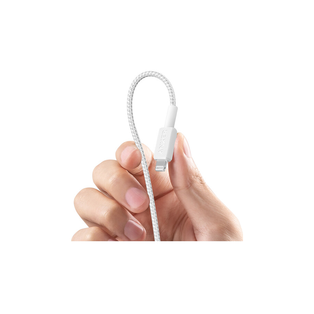 Anker 322 USB-C to Lightning Cable, Braided, 3FT - White Anker 322 USB-C to Lightning Cable, Braided, 3FT - White